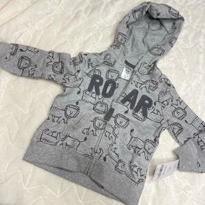 NWT 9M Animal Zip-Up Hoodie